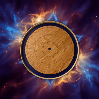 The Blue Giant - Solid Oak Hardwood Playing Surface Crokinole Board