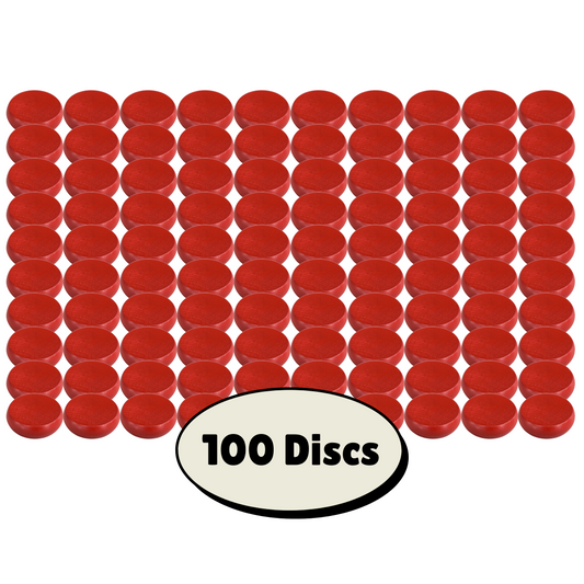 100 Red Crokinole Discs