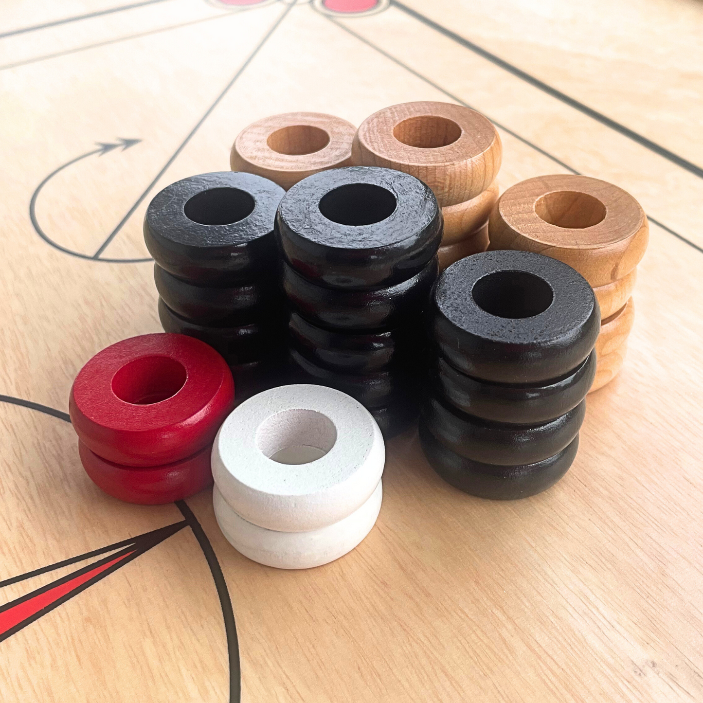 30 Pinnochi / Pichenotte Rings Rouges et Verts - Anneaux De Pichenottes - Game Accessories / Accessoires De Jeu