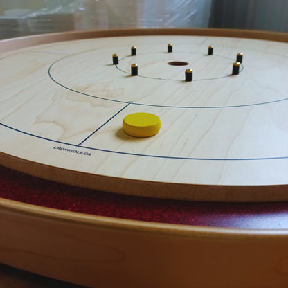 26 Crokinole Discs (Yellow & Lime Green)
