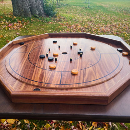 The Walnut Delight by Crokinole Canada - Traditional Crokinole Board Game Set