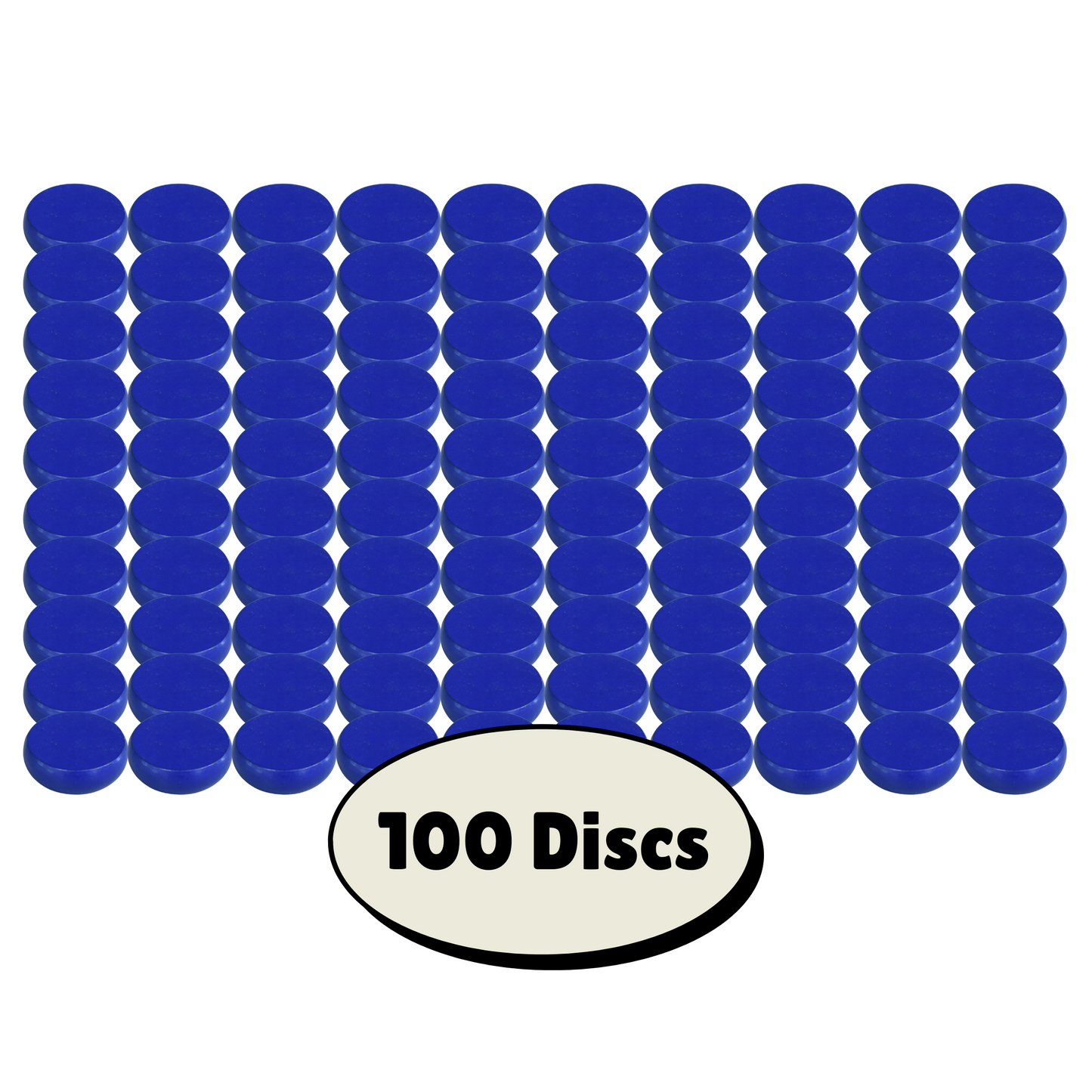 100 Blue Crokinole Discs