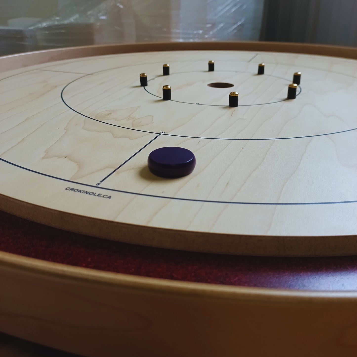100 Purple Crokinole Discs