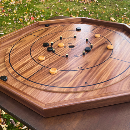 The Walnut Delight by Crokinole Canada - Traditional Crokinole Board Game Set
