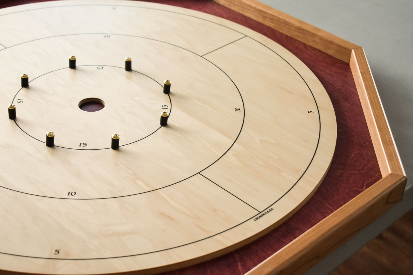 Baltic Bircher Grand jeu de société Crokinole traditionnel (avec chiffres) Kit 