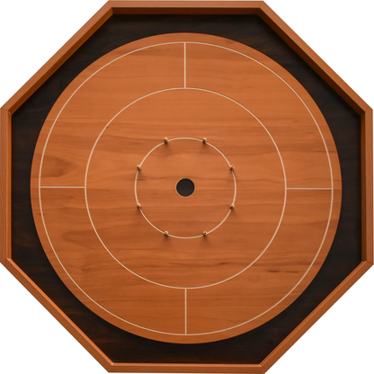 Crokinole Board For Beginners by Crokinole Canada - Cherry & Walnut Melamine - Traditional Crokinole Board Game Set