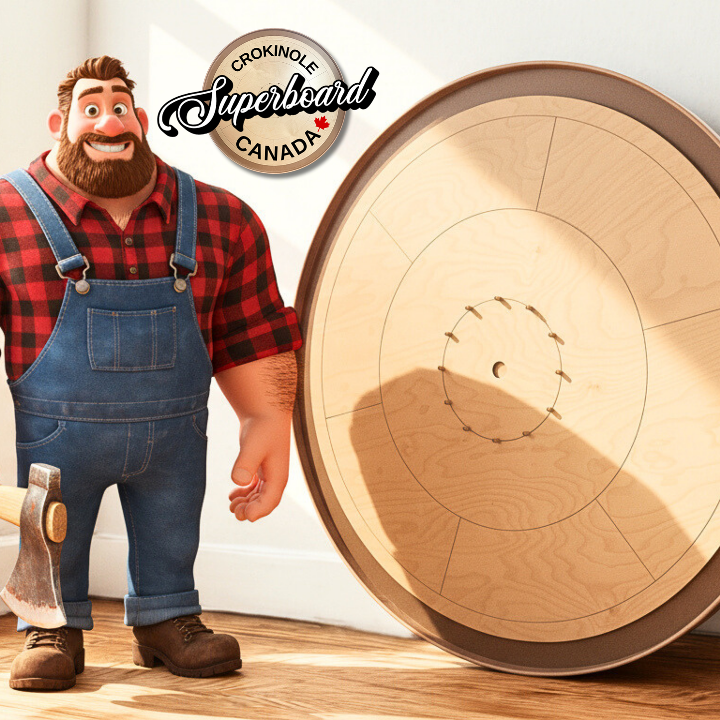 Crokinole Canada's Super Six Board! 4 Foot Crokinole Wonder