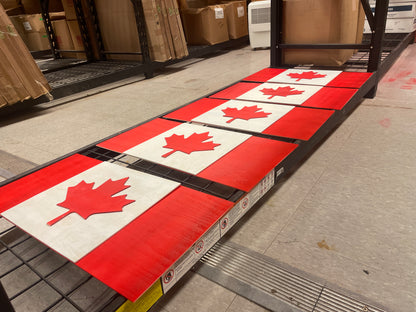 Crokinole Canada Wooden Flag
