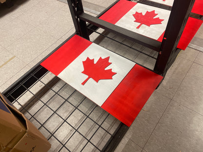 Crokinole Canada Wooden Flag