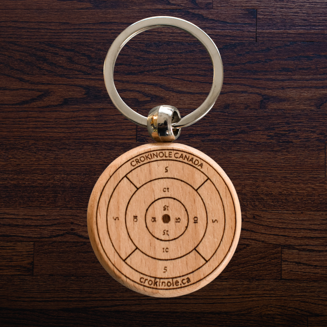 Engraved Crokinole Board Keychain / Pendant