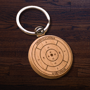 Engraved Crokinole Board Keychain / Pendant