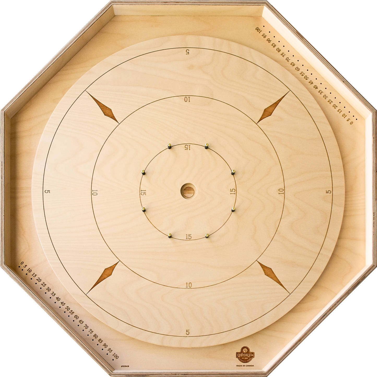 The Crokinole Master - Large Traditional Crokinole Board Game Set