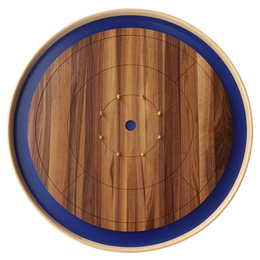 Galactic Nuclei - Solid Walnut Hardwood Playing Surface Crokinole Board