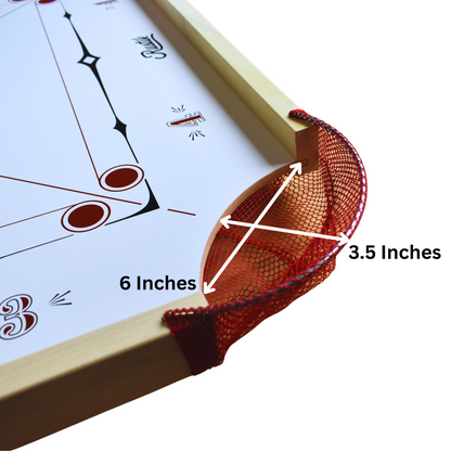 American Style - Beginner Carrom / Pinnochi Board Set - With Optional Cues