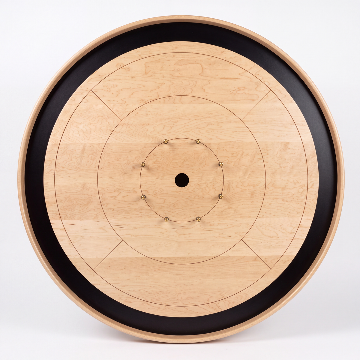 Birdseye Maple- Solid Hardwood Playing Surface Crokinole Board