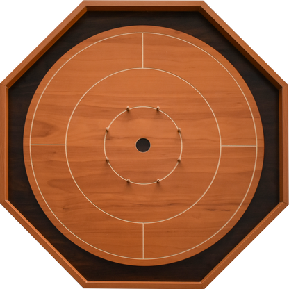 Cherry & Walnut Crokinole Board for Beginners by Crokinole Canada - Traditional Crokinole Board Game Kit