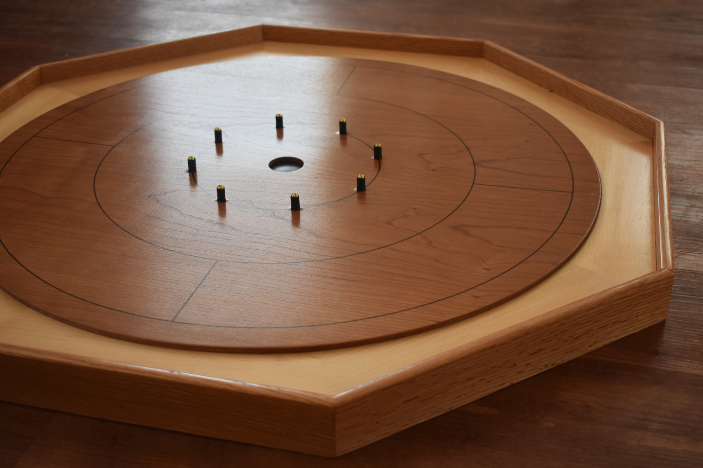 Cherry Hill Blossom - Traditional Crokinole Board Game Kit