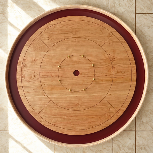 Cherry Expressions - Solid Cherry Hardwood Playing Surface Crokinole Board