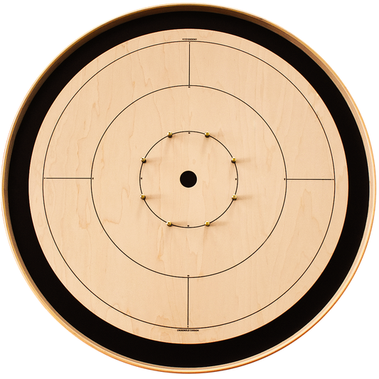 The Crokinole Canada Board (With Branding) - Tournament Board Game Set - Meets NCA Standards