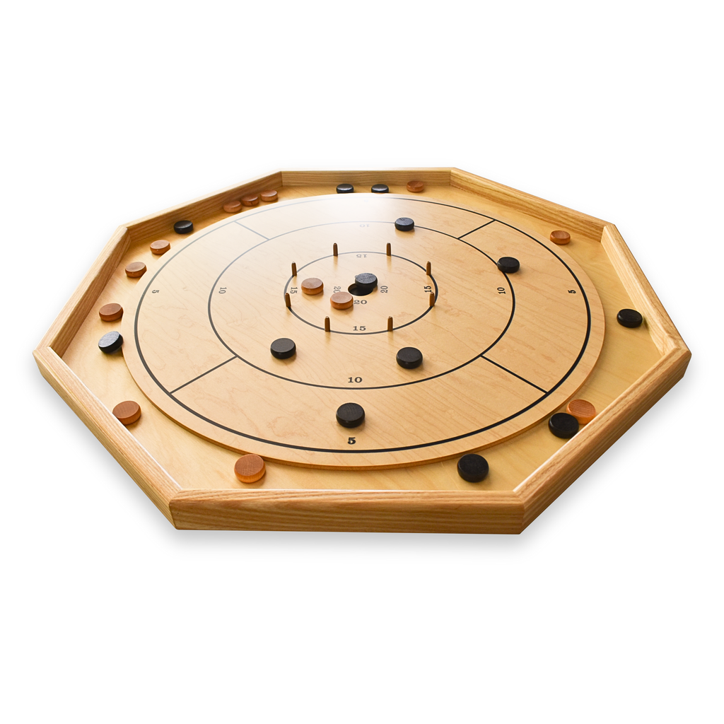 ゴールドスタンダードの伝統的なクロキノールボードゲームキット – Crokinole Canada - Boards, Accessories,  and more!