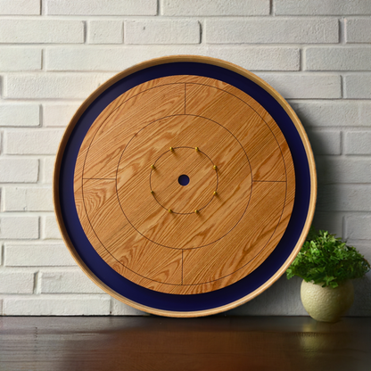 The Blue Giant - Solid Oak Hardwood Playing Surface Crokinole Board