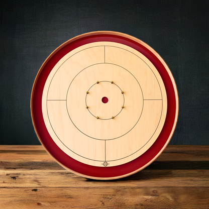 The Tracey Red Championship - Tournament Crokinole Board Game Set - Meets NCA Standards