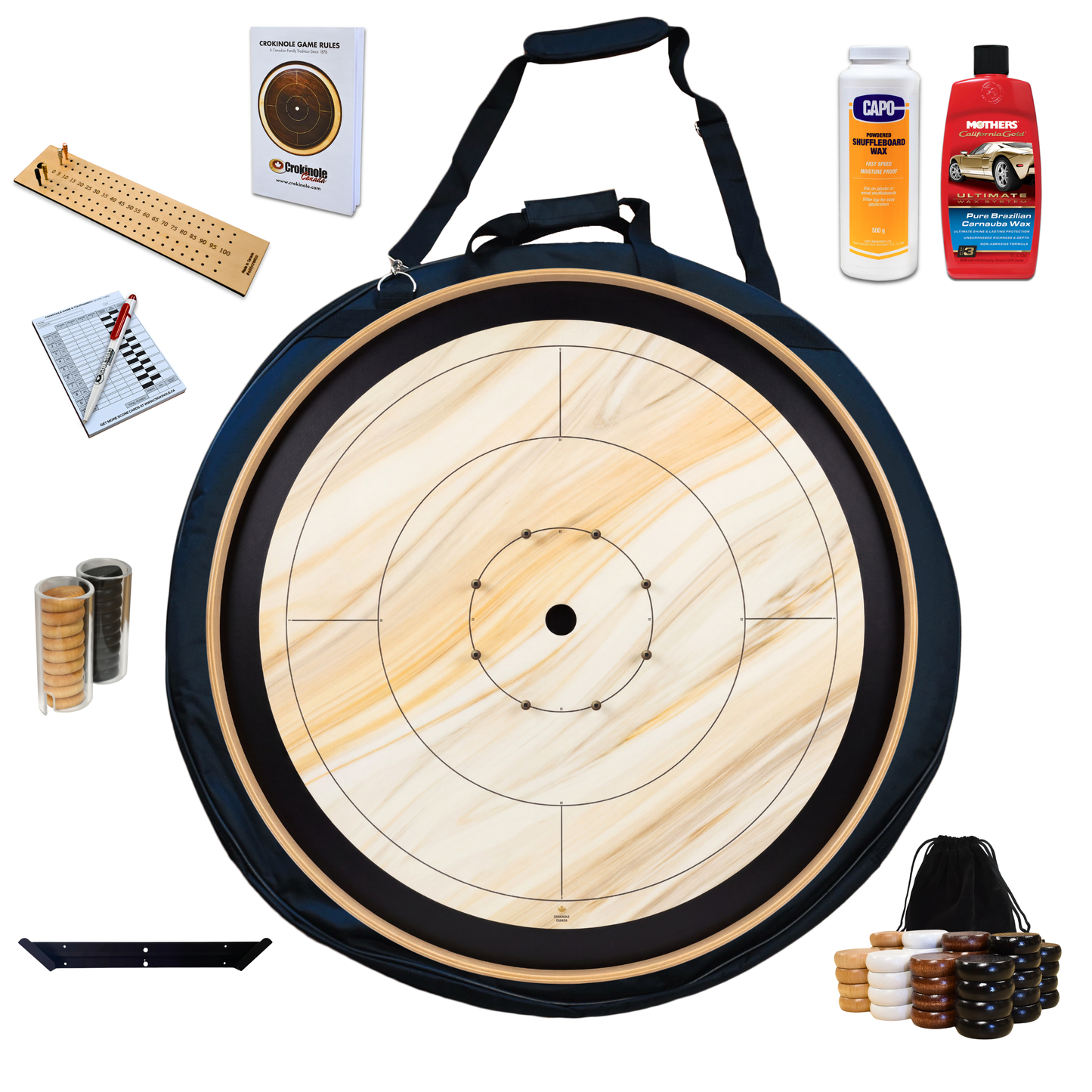 Graceful Marble Style - Ultimate Crokinole Bundle