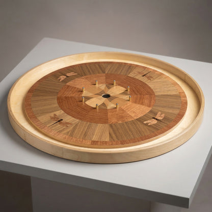 At The Lake - Hand Inlay Crokinole Boards