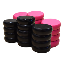 Load image into Gallery viewer, 26 Crokinole Discs (Black &amp; Pink)