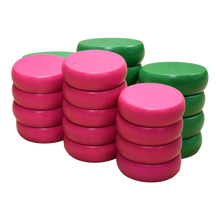 Load image into Gallery viewer, 26 Crokinole Discs (Green &amp; Pink)