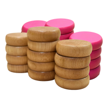 Load image into Gallery viewer, 26 Crokinole Discs (Natural &amp; Pink)