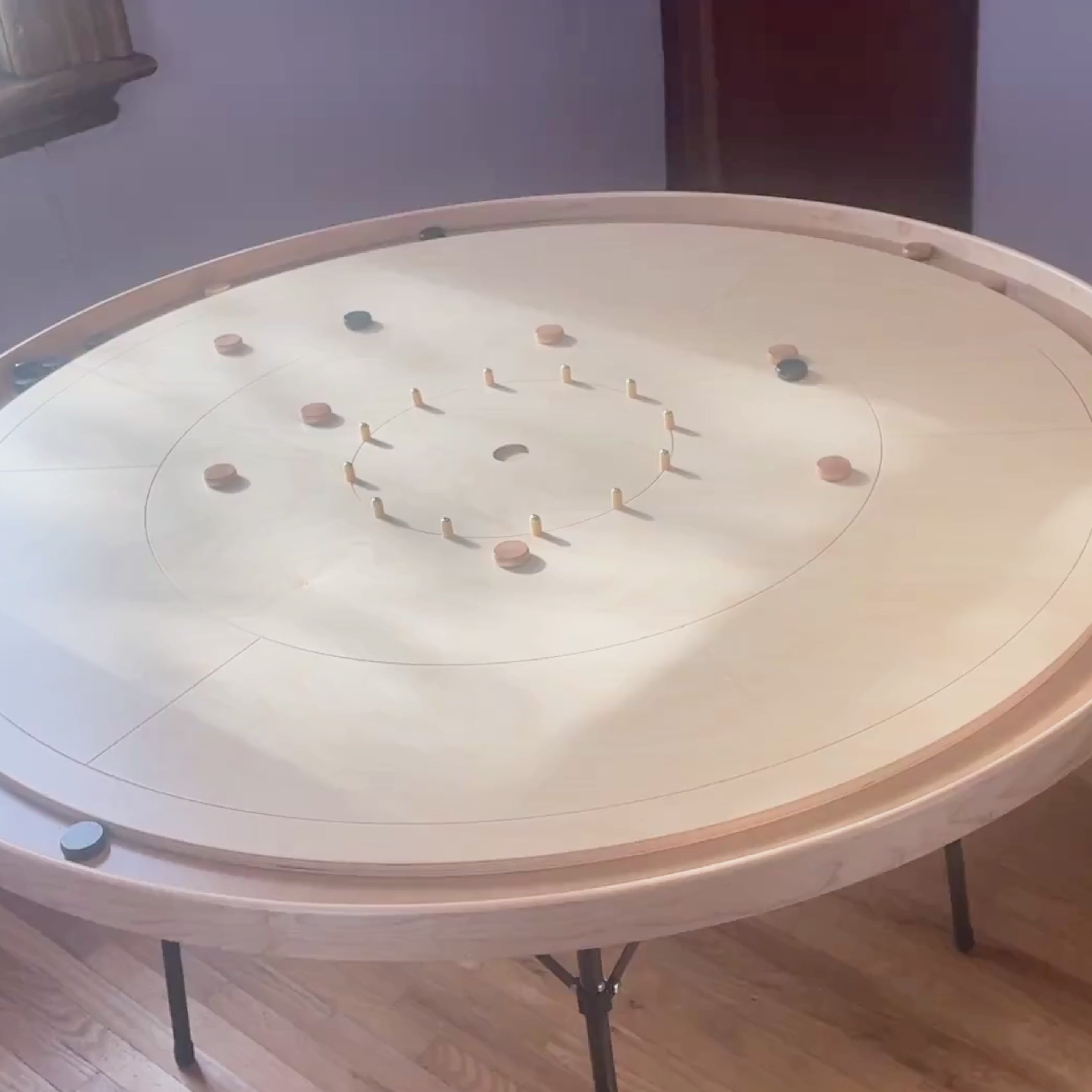 Crokinole Canada's Super Six Board! 4 Foot Crokinole Wonder