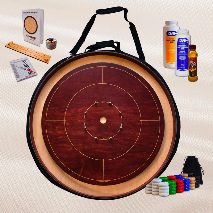 The Red Maple - Tournament Crokinole Board Game Kit