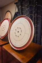 Load image into Gallery viewer, The Royal Red - Tournament Crokinole Board Game Set - Meets NCA Standards