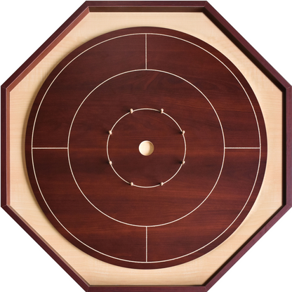 Shiraz Cherry & Maple Crokinole Board for Beginners by Crokinole Canada - Traditional Crokinole Board Game Kit