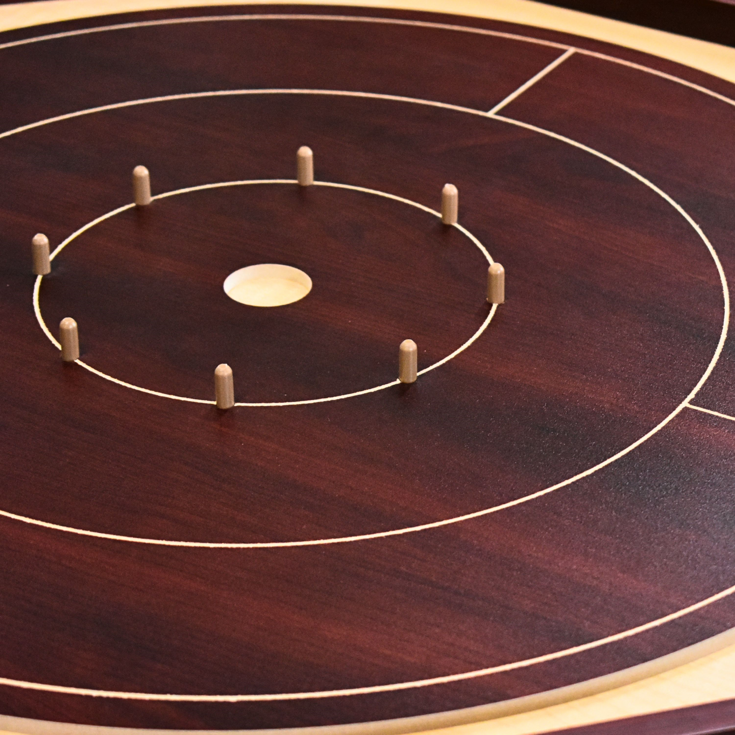 Shiraz Cherry & Maple Crokinole Board for Beginners by Crokinole Canada - Traditional Crokinole Board Game Kit