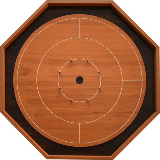 Crokinole Board For Beginners Cherry & Walnut Melamine Traditional