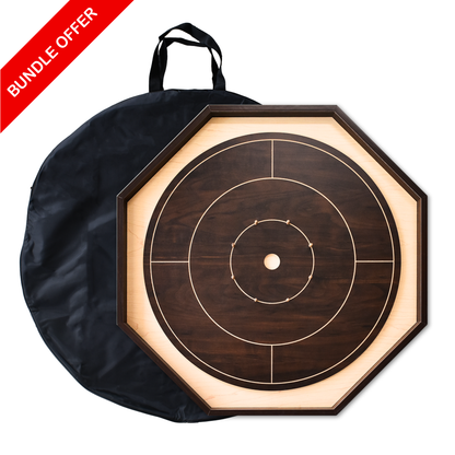 Le kit de jeu de société Crokinole traditionnel Gold Standard 