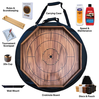 The Walnut Grove de Crokinole Canada - Kit de jeu de société traditionnel Crokinole