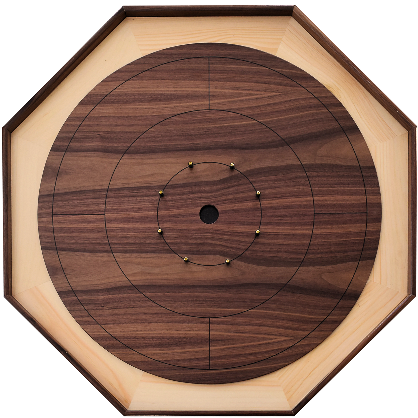 The Walnut Wonder - Traditional Crokinole Board Game Set