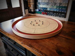 The Tracey Red Championship - Tournament Crokinole Board Game Set - Meets NCA Standards