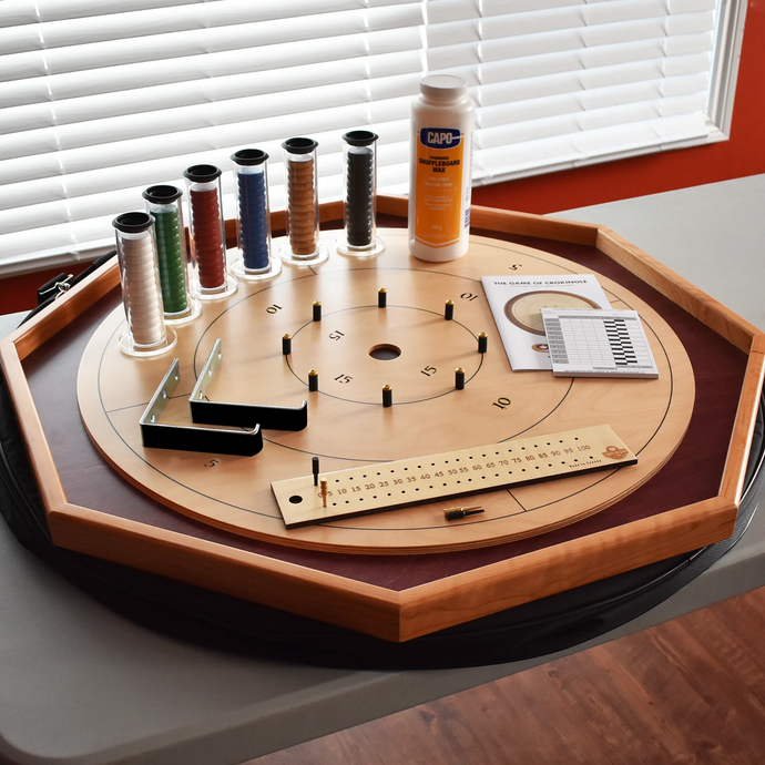 The Baltic Bircher (With Numbers) - Large Traditional Crokinole Board Game Kit