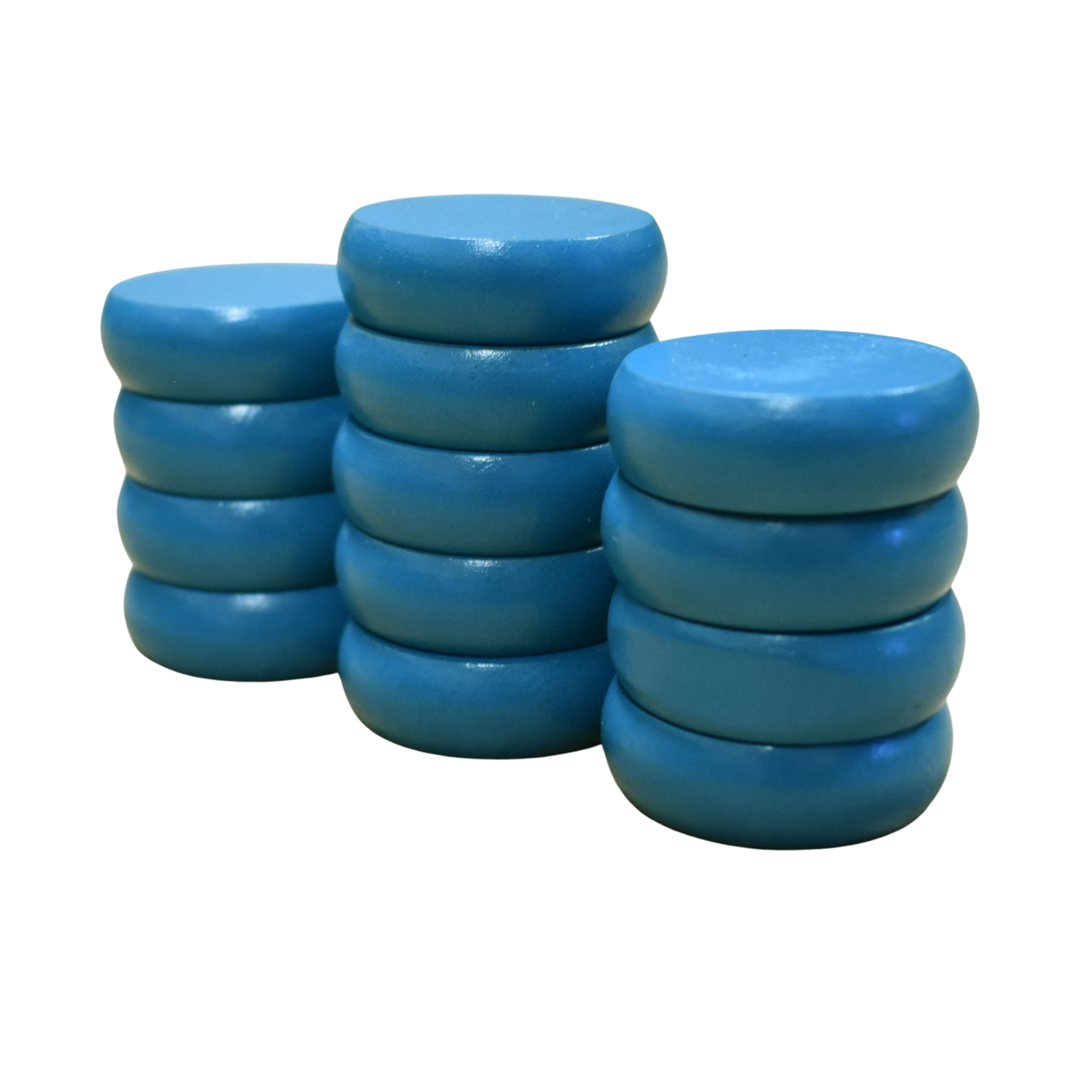 13 disques de crokinole bleu clair (demi-ensemble) 