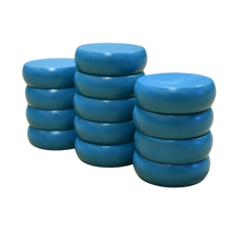 Load image into Gallery viewer, 13 Light Blue Crokinole Discs (Half Set)