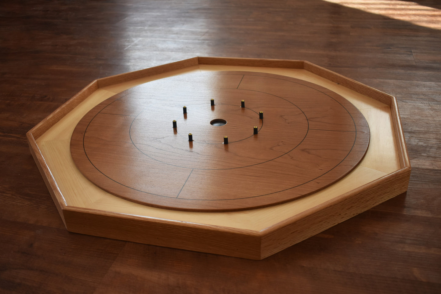Cherry Hill Blossom - Traditional Crokinole Board Game Set