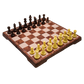 Jeu d'échecs/dames magnétiques - Pliable et avec pochette pour pièces à jouer