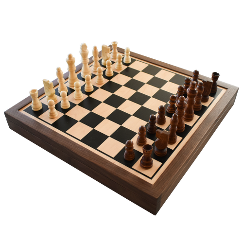 Chess / Checkers / Nine Mens Morris 3-in-1 Game Board & Pieces