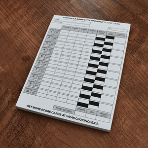 Boards, Accessories, and more! Crokinole Game & Tournament Score Cards (Pad)