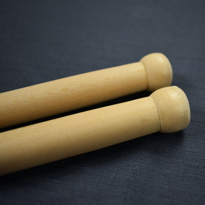 Set of 2 Deluxe Crokinole Cue Sticks with Gripper Knob (17" Length)