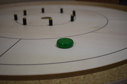 13 Green Crokinole Discs (Half Set)